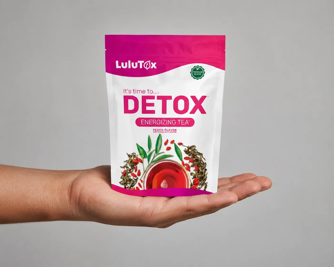 Lulutox Detox Tea HCTC — le produit en main