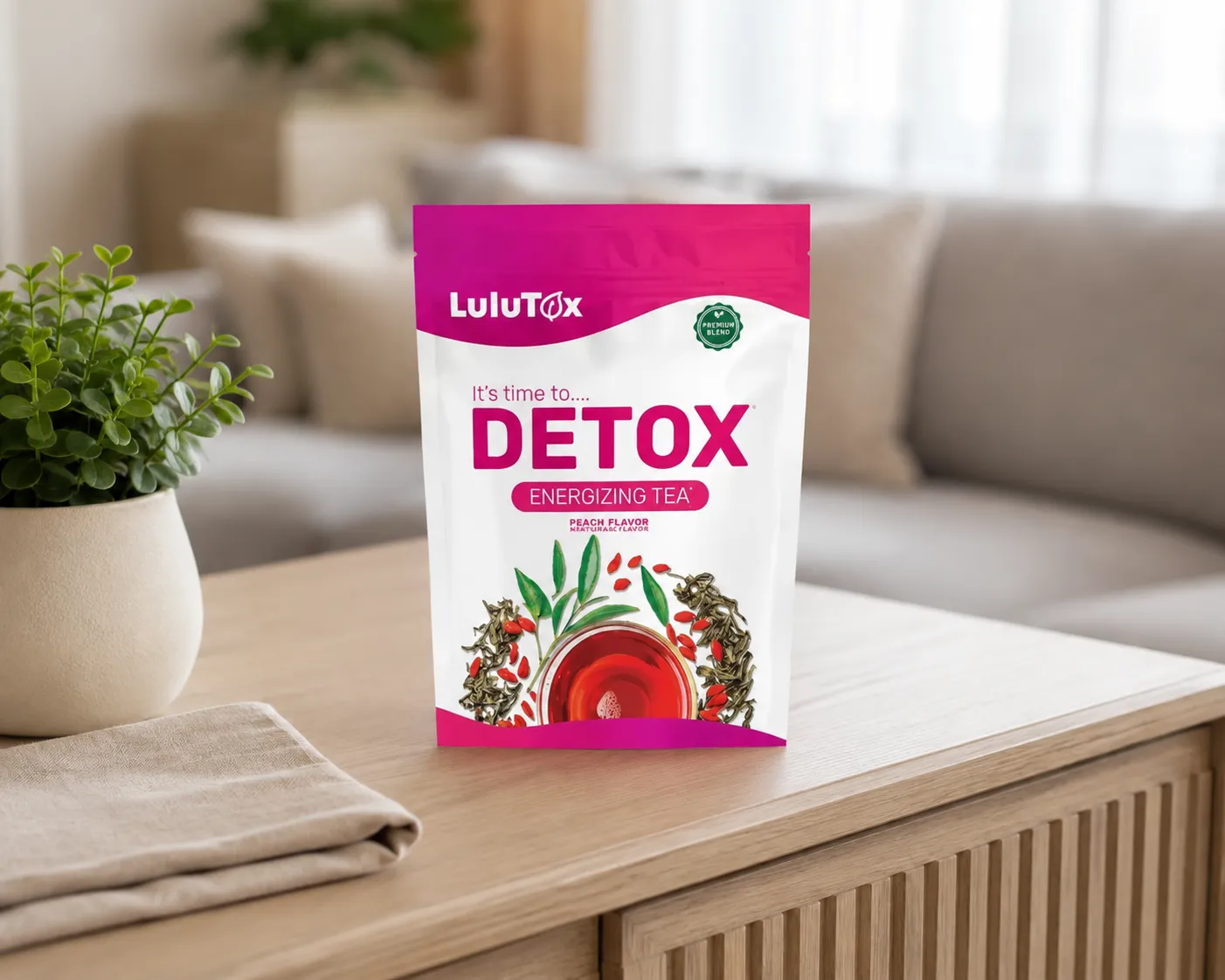 Lulutox Detox Tea — le produit au quotidien