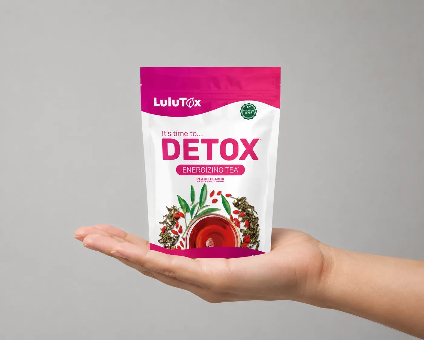 Lulutox Detox Tea — le produit en main
