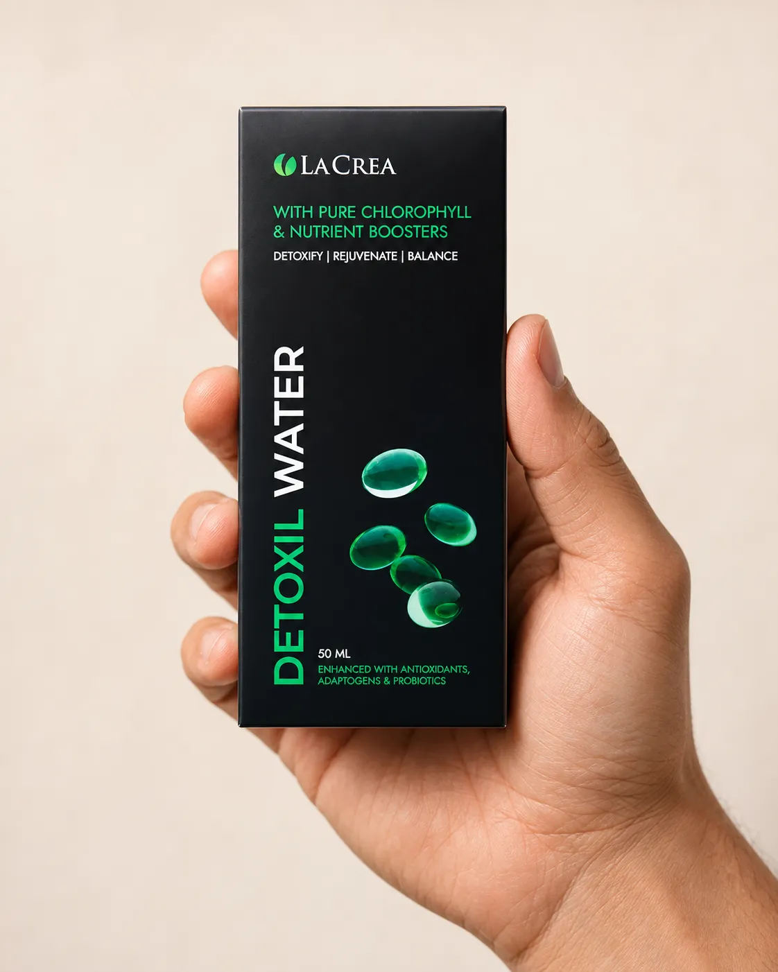 Detoxil Water gastro — le produit en main